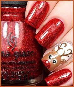 Xmas Nails, Christmas Nail Designs, Christmas Nail Art, Manicure E Pedicure, Holiday Nails, Winter Nails, Nail Art Design