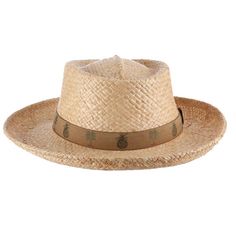 Woven Raffia Gambler Hat with Pineapple Tape Band - Scala Hats for Men Mens Straw Hats, Gambler Hat, Man Weave, Vacation Looks, Classic Hats, Golf Hat, Woven Raffia, Golf Hats, Quality Hats