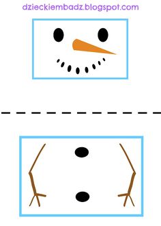 a snowman is shown in two different frames