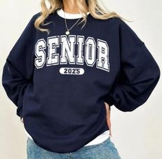 Senior 2025; Senior Sweatshirt; Senior Hoodie; Senior Shirt; Class of 2025; Grad Gift; High School; Senior Gift Do you have a Senior in High School this year? Graduating class of 2025, Congratulations This Senior spirit wear hoodie, sweatshirt or T-Shirt is perfect for your teen!  Buy all 3 for a complete wardrobe! You are going to love our sweatshirts, hoodies and tees! We use soft and durable brands that you will fall in love with!  Ordering is super simple.  You will be given a couple of opti