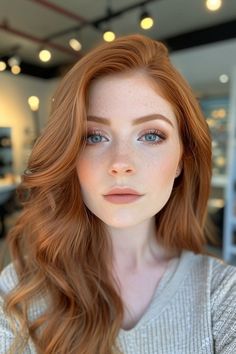 Blue Eye Red Hair Makeup, Wedding Makeup For Blue Eyes Auburn Hair, Wedding Makeup For Blue Eyes And Red Hair, Natural Make Up Redhead, Ginger Hair And Makeup, Strawberry Blonde Hair Makeup Ideas, Makeup Looks Redheads, Makeup For Green Eyes Red Hair, Fall Makeup Looks Blue Eyes