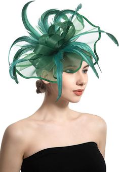 PRICES MAY VARY. Women's Sinamay feathers fascinator pillbox hat. Handcraft finished, made of sinamay and feathers, Package including: 1 x fascinators derby hat equipped with removable 1 x headband or 1 x hair clips(show as picture), it will stay in place all day and make you noble and eyes catching. Unique Design: With pillbox hat, irregular feathers and bright colors, the fascinators are vintage style and unique from others. You can easily eyes-catching by wearing this in wedding, Kentucky, De Wedding Dress Hat, Church Tea Party, Black Wedding Guest Dresses, Derby Wedding, Wedding Tea Party, Vintage Headpiece, Hat Flower