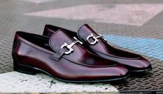 Elegant Burgundy Leather Slip-on Shoes, Elegant Burgundy Slip-on Leather Shoes, Burgundy Slip-on Loafers For Business, Elegant Burgundy Leather Shoes For Semi-formal Occasions, Luxury Semi-formal Slip-ons, Burgundy Slip-on Formal Loafers, Burgundy Slip-on Loafers For Formal Occasions, Elegant Slip-on Moccasins For Semi-formal Wear, Elegant Burgundy Leather Shoes For Formal Occasions