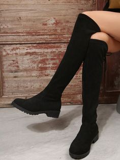 Women's Below Knee Black Low Heel Boots, Fashion Chunky Heel Tall Boots, Warm Women Shoes Black         Women Shoes, size features are:Bust: ,Length: ,Sleeve Length: Long Boots No Heel, Knee High Flat Boots, Knee High Boots Flat, Black Heels Low, Heel Stretch, Low Heel Boots, Black Boots Tall, Warm Boots, Platform Heels Chunky