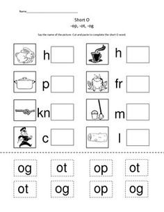 worksheet for beginning with letter o