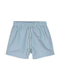 powder blue/imperial blue vertical stripe print logo patch to the rear elasticated drawstring waistband straight hem Be mindful to try on swimwear over your own garments. Striped Bottoms With Built-in Shorts For Poolside, Cotton Swim Trunks With Built-in Shorts For Pool, Cotton Swim Trunks With Drawstring For Summer, Blue Swim Trunks With Elastic Waistband For Vacation, Sporty Cotton Swim Trunks With Drawstring, Striped Beach Bottoms With Drawstring, Summer Cotton Swimwear With Drawstring, Striped Drawstring Bottoms For Beach, Blue Relaxed Fit Bottoms For Pool