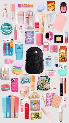 Stuff For Traveling, Preppy Stuff For School, Uni Stationary Essentials, What To Put In Your Backpack, Back Packing Essentials, Stuff You Need, Bookbag Essentials, Back To School Backpacks Essentials, What To Put In Your School Bag