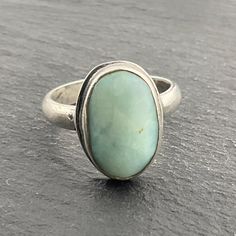 Vintage Larimar Sterling Silver Oval Ring, UK Size N1/2, US Size 6 3/4, EU Size 53 1/4, Stamped 925, Front Max Length 16.5mm, Weight 5.01 Grams, Lovely Condition Silver Oval Ring, Oval Ring, Oval Rings, Band Rings, Beauty Book, Jewelry Rings, Accessory Gift, Stamp, Electronic Accessories