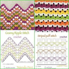 crochet patterns for granny ripple stitchs