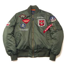 Trendy Fashion Men's MA-1 Pilot Flight Winter Padded Jacket US Air Force Top Gun bomber Jacket, Mens winter Coats jacket Air Force Army, Vintage Pilot, Jacket Varsity, Air Force Pilot, Men Coat, Pilot Jacket, Winter Top, American Casual, Military Coat