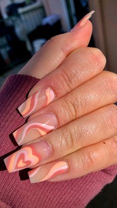 Nail Spring, Wave Nails, Unghie Sfumate, Edgy Nails, Simple Acrylic Nails, Her Nails, Nail Swag, Acrylic Nails Coffin Short, Summer Acrylic Nails