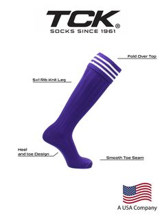 Product Features HIGH PERFORMANCE SOCCER SOCK: Great soccer sock with extra stretch and room for shinguards. Ideal for youth soccer, teenagers playing competitively or adult soccer leagues. Practice and train for games or matches in these TCK soccer socks. DESIGNED FOR PERFORMANCE: Our soccer socks feature a classic European rib knit. There is also a a fold down top to complete the look. COMFORTABLE QUALITY CONSTRUCTION: Ergonomic cushioning and arch compression helps the sock stay in place and Breathable Knee-high Socks For Training, Breathable Sports Knee-high Socks, Breathable Compression Knee-high Socks For Sports, Breathable Fitted Knee-high Sports Socks, Fitted Functional Sports Socks, Breathable Fitted Sports Socks, Team Socks, Soccer Socks, Youth Soccer