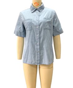 Women's Denim Shirt Short Sleeve Button Down Denim Shirt Oxford Street London, Womens Denim Shirt, Cheap Clothing, European Design, European Designs, Women Shirts Blouse, Shirt Short Sleeve, Cheap Clothes, Denim Shirt