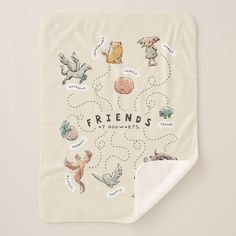 a blanket with the words friends on it