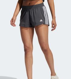 adidas Women's Pacer Aeroready Gray & White 3 Stripe Athletic Running Shorts New New With Tags adidas Pacer Shorts Aeroready Gray with 3 White Stripes Athletic Running Shorts Inseam - 3 inches Women's Sizes Large, XL Adidas Running Bottoms With Three Stripes, Adidas Running Bottoms With Three Stripes Branding, Sportswear Running Shorts With Three Stripes, Athleisure Running Bottoms With Three Stripes, Athleisure Bottoms With Three Stripes For Running, Athleisure Athletic Shorts With Three Stripes For Jogging, Sporty Running Shorts With Three Stripes, Three Stripes Workout Bottoms For Sports Season, Short Length Workout Bottoms With Three Stripes