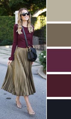 Maroon Color Combinations Outfits, Maroon Colour Combination, Maroon Top Outfit, Maroon Combination, Jewel Tones Fashion, Jewel Tone Color Palette, Classy Business Outfits, Colourful Style, Color Design Inspiration