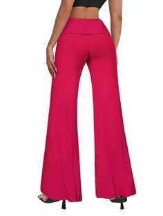 PRICES MAY VARY. DIFFERENT WAISTBAND - The Hot Pink Palazzo Pants fold over waist and Pull on waist. Pick Your Style! COMFORTABLE ALLDAY PANTS - These hot pink pants are great for all occasions! Wear them to work, school, or even on a date with the guy you like. They're so comfortable that you'll want to wear them everyday! MACHINE WASHABLE - he Hot Pink Palazzo Pants machine wash cold with like colors. Tumble dry low heat or hang dry. Do not bleach or iron directly onto the print design. MADE I Hot Pink Pants, Wide Leg Palazzo Pants, Style Comfortable, Pink Pants, Palazzo Pants, Casual Pants, York City, Made In Usa, Hot Pink