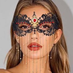 PRICES MAY VARY. Sexy masquerade lace mask is made of rhinestone ,beaded chains and lace. Tassel masquerade lace mask uses a beaded chain design, and wearing it can keep you mysterious and more attractive. Crystal face mask is the perfect mask for women at masquerade parties, Halloween parties, carnival parties,sexy style suitable for all kinds of costume dresses. Rhinestone masquerade masks will make you stand out at the party. When people see you in our delicate rhinestone tassel lace mask, th Costumes With Masquerade Masks, Mask With Veil, Mascara Festival, Tarot Costume, Masquerade Christmas Party, Enchanted Masquerade, Young Marauders, Halloween Masquerade Costume, Rhinestone Masquerade Mask