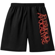 Vertical Red Logo (100% Polyester) Red Athletic Shorts With Elastic Waistband For Summer, Casual Red Athletic Shorts For Streetwear, Red Cotton Athletic Shorts For Streetwear, Red Shorts For Streetwear Summer, Red Shorts For Summer Streetwear, Red Streetwear Bottoms With Built-in Shorts, Red Bottoms With Built-in Shorts For Streetwear, Red Streetwear Shorts, Red Short Bottoms For Streetwear