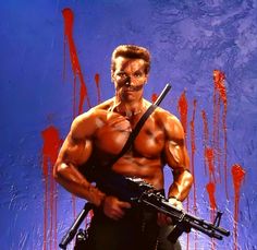 Promo Foto Arnold Schwarzenegger as John Matrix in Commando ,1985 . Eagle Painting, How To Train Your Dragon, Deadpool, Fictional Characters