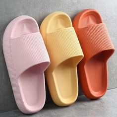 Step into comfort and style with our Colorful Home Sandals. Made with premium soft cotton, these slip-on sandals are lightweight, breathable and perfect for indoor and outdoor wear. The vibrant colors add a touch of fun to your home attire. Imported and ultra warm, these sandals are a must-have for anyone looking for cozy and fashionable footwear. Classic design Indoor and outdoor slippers Anti-slip Relieves joint and foot pain Waterproof Extra thick cushion Lightweight EVA material Soft and fle Soft Sole Slippers, Shower Slippers, Indoor Slides, Comfortable Slippers, Summer Slippers, Slides Women, Beach Slippers, Peep Toe Shoes, Flip Flop Slippers