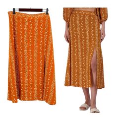 Bcbg Women’s Pull On Printed Midi Skirt Size Xxl (20) Orange Combo 37” Length Condition Is New With Tags! From Clean Smoke Free Environment. Shipped To You With Usps Priority Mail. Thanks For Visiting Our Store! Casual Orange Skirt For Brunch, Casual Orange Relaxed Fit Maxi Skirt, Orange Flowy Skirt For Fall, Orange Long Skirt For Fall, Flowy Orange Maxi Skirt For Day Out, Orange Midi Skirt For Day Out, Orange Long Skirt For Day Out, Printed Midi Skirt, Orange Cream