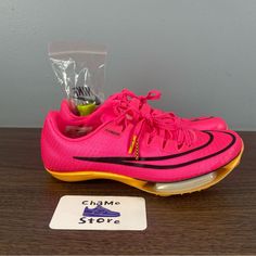 Brand New. Never Worn. No Box . I Carefully Package And Ship Immediately. Let Me Know If You Have Any Questions. Men Sz 4.5 Fit Woman’s Sz 6 Ship Same Or Next Business Day! 100% Authentic! Touch The Follow Bottom To Get Updated Every Day About New Deals. Pink Sneakers With Branded Insole For Marathon, Pink Nike Running Shoes For Marathon, Pink Low-top Running Shoes For Marathon, Pink Sporty Running Shoes For Sports, Pink Running Shoes With Air Cushioning For Marathon, Nike Pink Running Shoes For Light Sports, Sporty Pink Running Shoes For Training, Pink Lace-up Running Shoes For Marathon, Pink Running Shoes With Air Max Cushioning For Training