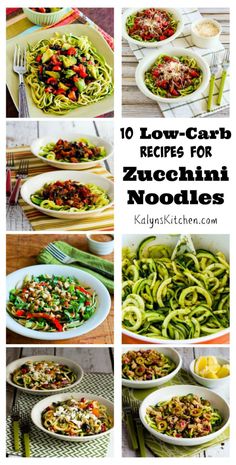 the top ten low carb recipes for zucchini noodles