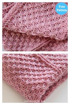 two pictures showing how to crochet the side of a knitted shawl