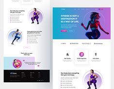 an image of a website design for a women's health and fitness company