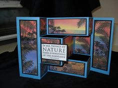 there is a card made out of three different cards with the words, it's all things of nature