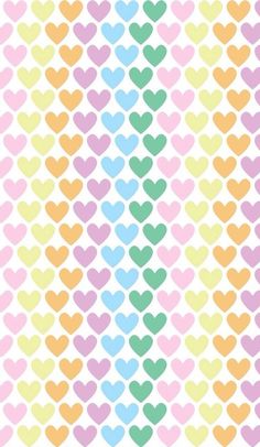 hearts are arranged in different colors on a white background, and there is no image to describe