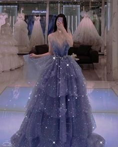 Senior Prom Dress, Blue Formal Dress, Fairytale Gown, Pretty Quinceanera Dresses, Sparkle Wedding Dress, Senior Prom Dresses, Stunning Prom Dresses, Blue Dress Formal, Princess Ball Gowns