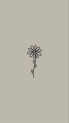 a black and white drawing of a flower on a light gray background with the words, i