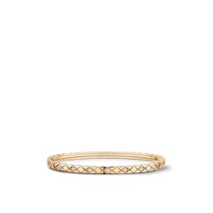 Find CHANEL Coco Crush Bracelet on Editorialist. Quilted motif, 18K yellow gold, diamonds