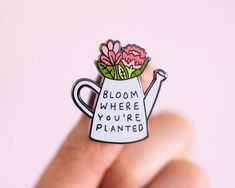 Bloom Enamel Pin Feminist Enamel Pins, Women Rights, Bloom Where Youre Planted, Cadeau Baby Shower, Feminist Gift, Soft Enamel Pins, Etsy Bridesmaid Gifts, Cool Pins, Bachelorette Gifts