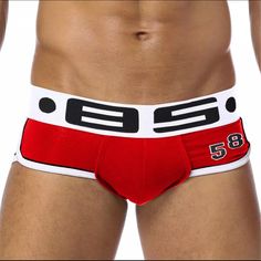 Mens Brief Underwear Scanty Pure Cotton. Xl Fits 30-32” Xxl Fits 34-36” Briefs, Pure Cotton, Man Shop, Red, Color