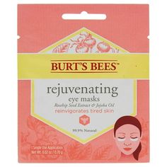 This Rejuvenating Eye mask from Burt's Bees features rosehip seed extract and jojoba oil. Cruelty-free. 1 single application. Size: 1 ct. Puffy Eye, Dry Eyes Causes, Under Eye Mask, Peter Thomas Roth, Eye Masks, Tired Eyes, Burt's Bees, Dry Eyes, Burts Bees