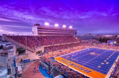 an aerial view of a football stadium with fans