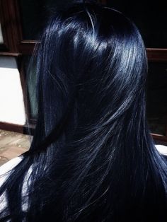 Blue Hair On Dark Hair, Long Black Blue Hair, Blue And Black Hair Aesthetic, Very Dark Blue Hair, Dark Electric Blue Hair, Dark Blue Black Hair Color, Black Blue Hair Color Dark, Dark Dark Blue Hair, Long Blue Hair Aesthetic