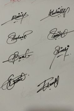 Handwritten Signature Idea's Easy Signature Ideas, Fonts Alphabet Aesthetic, Beautiful Signatures, Calligraphy Notes, Alphabet Aesthetic, Notes Reference, Signature Inspiration, T Signature, Professional Signature