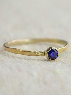 Dainty Gold Filled Sapphire Ring, Hammered Gold, Stacking Rings, Mother's Ring, September Birthstone Ring, Stackable Ring, Rustic Sapphire by Alaridesign Gold Stacking Rings, September Birthstone Ring, Stackable Birthstone Rings, Birthstone Ring Mothers, September Birthstone Rings, Gold Sapphire Ring, Artisan Rings, Mother Rings, Diamond Engagement Rings Vintage