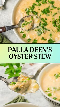 Paula Deen's Oyster Stew Easy Oyster Stew, Best Oyster Stew, Recipes With Oysters, Oyster Stew Recipes Best, Oyster Chowder Recipes, Easy Oyster Stew Recipes, Oyster Stew Recipes Using Canned Oysters, Oyster Stew With Fresh Oysters, Oyster Stew With Canned Oysters