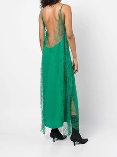 KHAITE The Ash Dress - Farfetch Ash Dress, Emerald Green Lace, Green Lace, Lace Overlay, All Brands, Long Length, Emerald Green, Green Dress, Ash