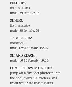 the instructions for swimming in the water