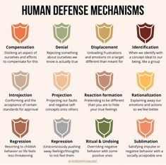 the different types of human defense mechanisms and their uses for effective combating attacks against them