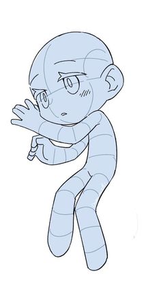 a drawing of a cartoon character with glasses on his face and arms stretched out to the side