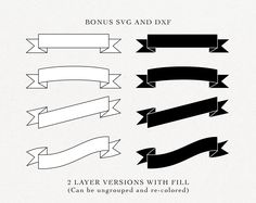 four ribbons with different shapes and sizes are shown in this graphic file, which includes the text below