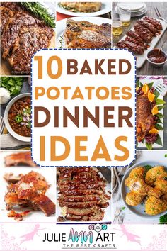 10 baked potatoes dinner ideas with text overlay