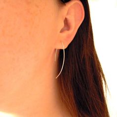 Super lightweight and comfortable -- perfect for everyday!I hand-form these one at a time and make sure the ends are satiny smooth so your ears are happy.Approximately 2 inches long. Clear rubber earrings backs included.Choose a shiny or darkened finish. Also choose from 20 gauge wire (standard) or 18 gauge wire (slightly thicker/sturdier, but doesn't work for everyone). If you have any questions about which to order, please don't hesitate to contact me!To browse more earrings, click here --> ht Classic Silver Wrap Earrings For Everyday, Minimalist Silver Wrap Earrings For Everyday, Silver Minimalist Wrap Earrings For Everyday, Minimalist Sterling Silver Wrap Earrings For Everyday, Everyday Minimalist Silver Wrap Earrings, Classic Sterling Silver Threader Earrings For Everyday, Sleek Sterling Silver Earrings For Everyday, Sleek Everyday Sterling Silver Earrings, Simple Sterling Silver Threader Earrings For Everyday